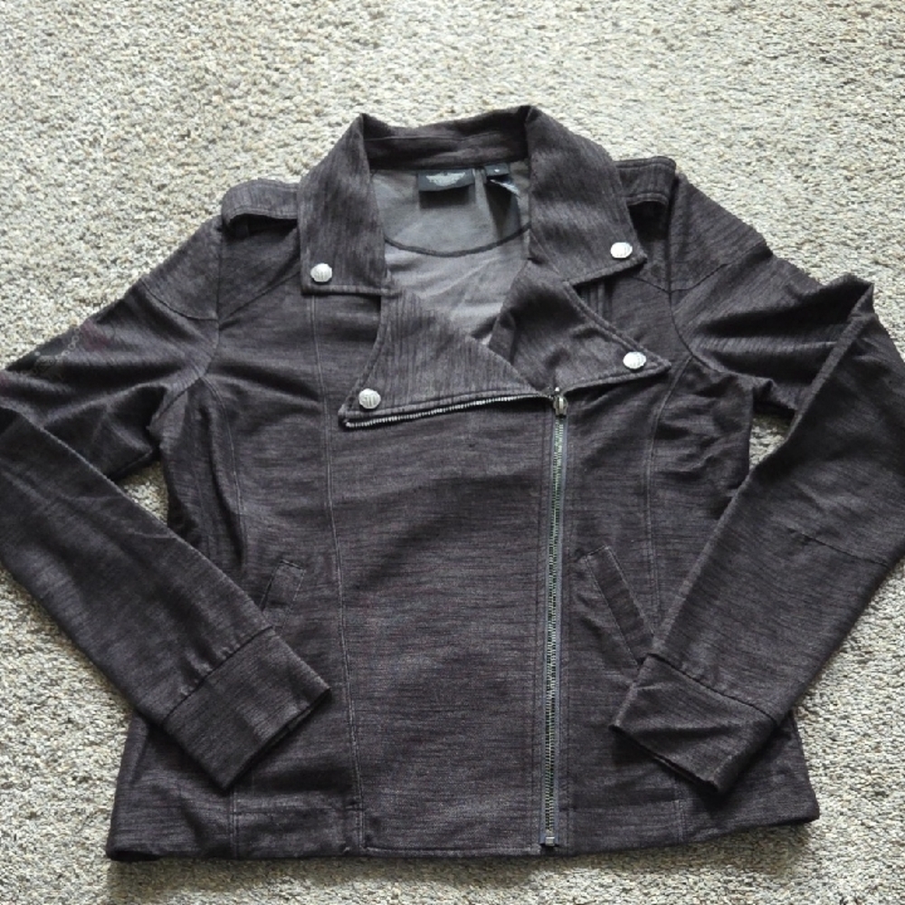 Harley-Davidson Women's Dark Brown Zip Moto Jacket